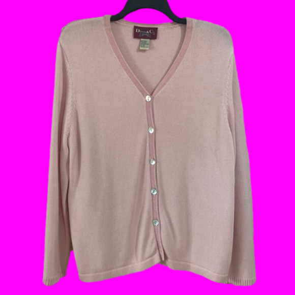 Denim&Co Sweaters - Denim & Co. Cardigan Sweater ~ Size 1X ~ Pink